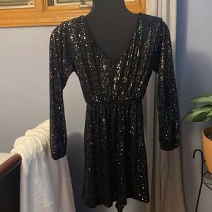 ✨Express Sequin Black Dress